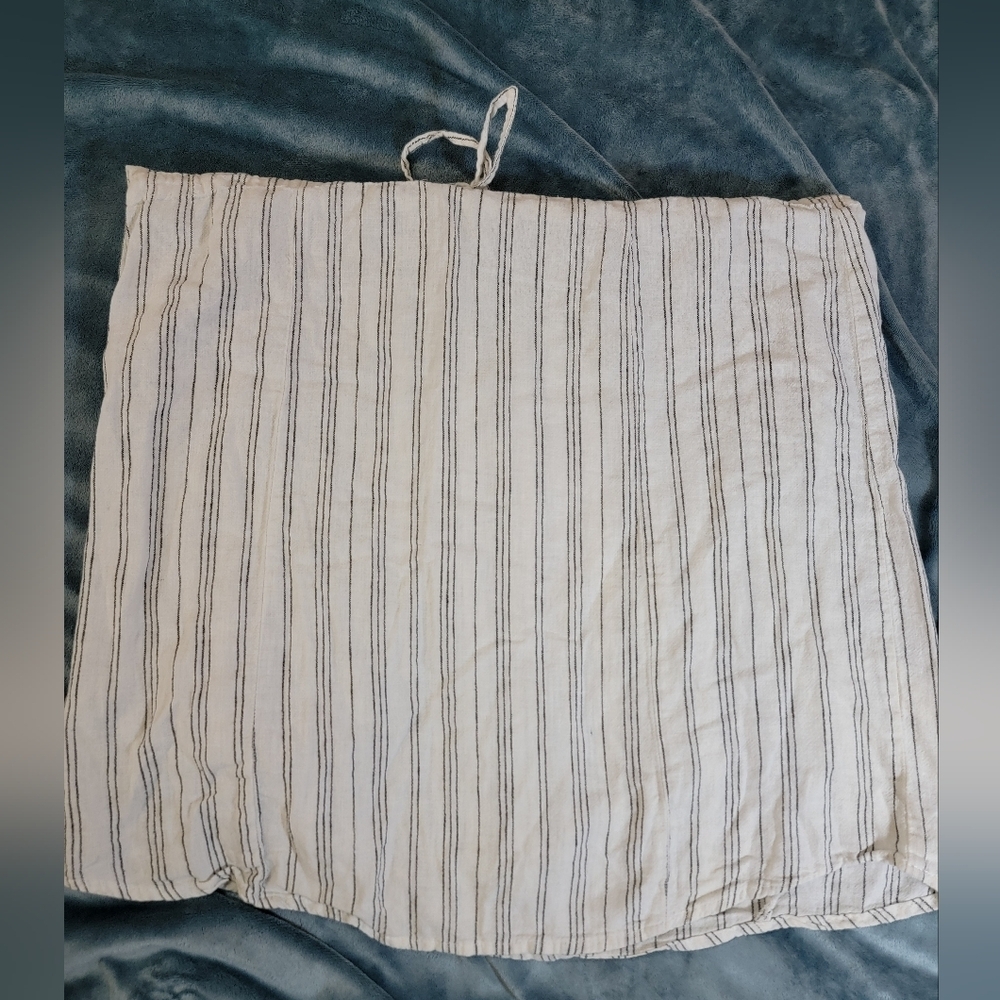 Esmara Linen Sleeveless Striped Midi Dress - White and Gray Size 8 - Picture 10 of 16
